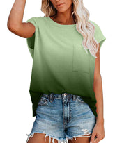 Gradient off-the-shoulder t-shirt